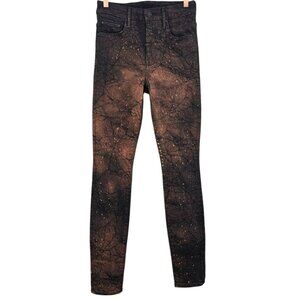Mother Womens‎ 27 Black Custom Reverse Tie Dye High Waisted Looker Skimp Jeans